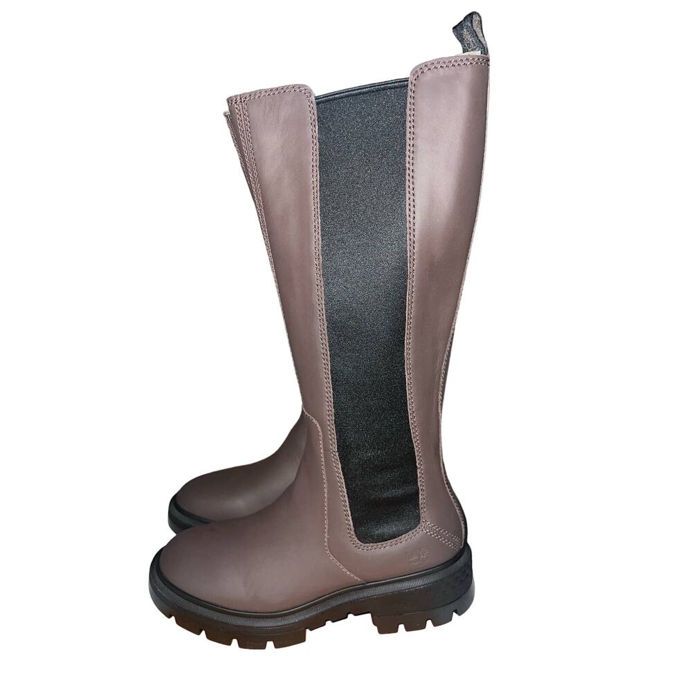 Timberland Cortina Valley Tall riding  boots in dark brown Leather 7.5 Women NEW